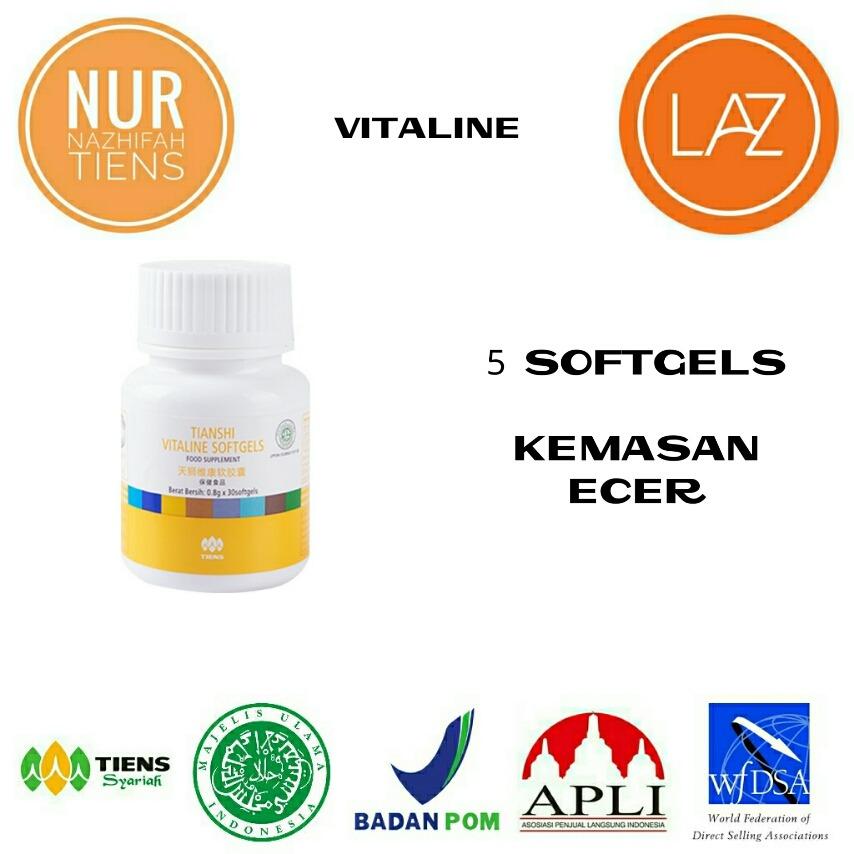 NN Tiens Vitaline Serum kulit dan suplemen pemutih Vitamin E terbaik , paket 5 softgels