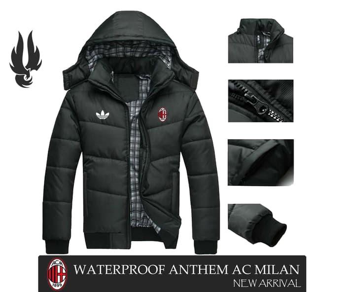 Jaket Bola Cewek Cowok AC Milan | Jaket Musim Dingin | Jaket Winter