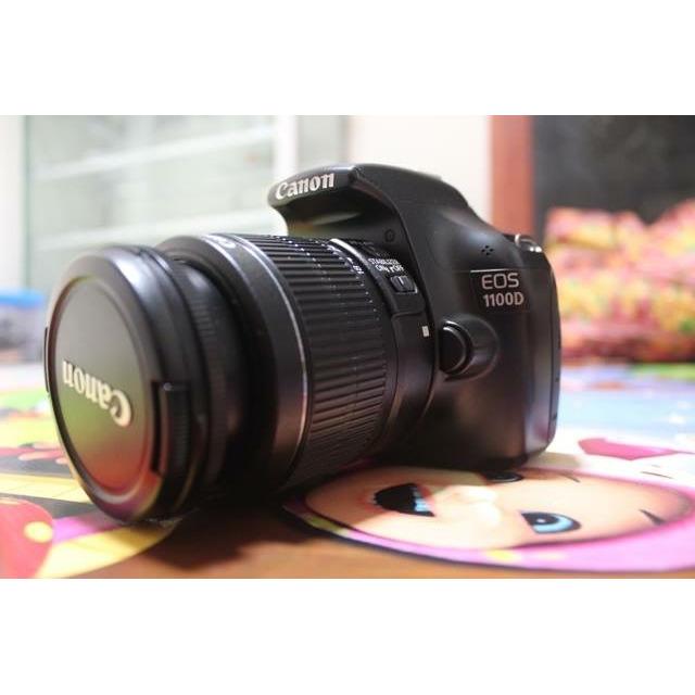 FuLL set_ Canon EOS 1100D Kit EF-S 18-55 III - 18MP - Hitam