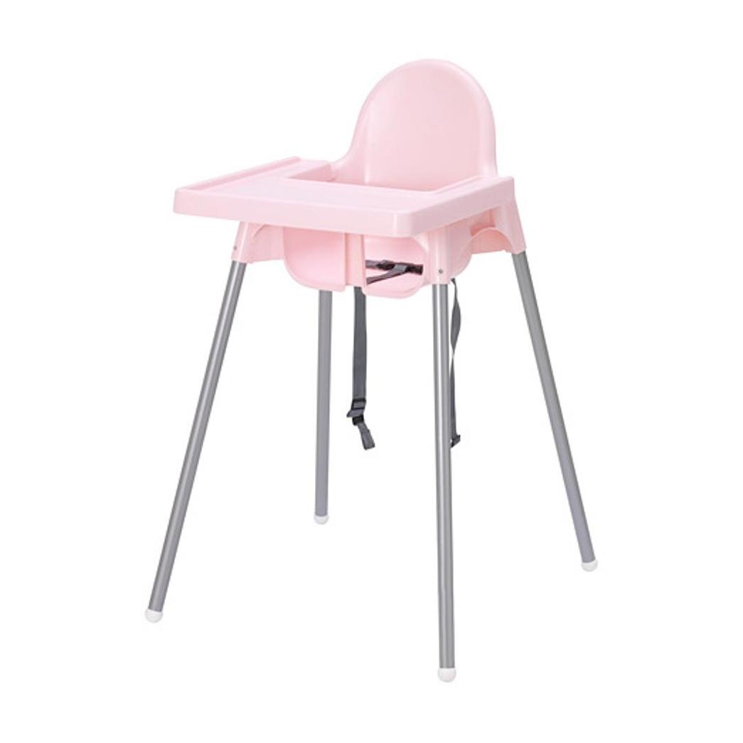 IKEA ANTILOP Baby Chair - High Chair with Pink Tray - Kursi Makan Anak dengan Meja - Pink - 1 Pcs