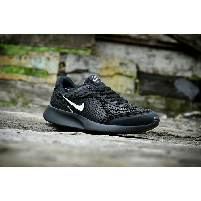 Sepatu Sport Nike Airmax Running Men - Full Black Hitam Sekolah Kerja