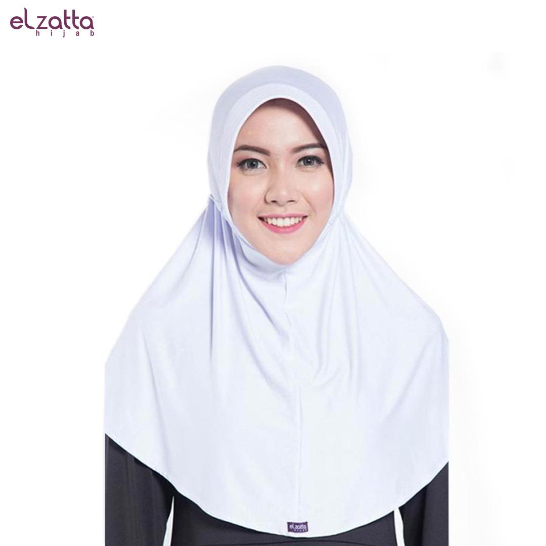 Elzatta Hijab / Hijab / Hijab Instan / Bergo / Elzatta Basic / E001 PUTIH