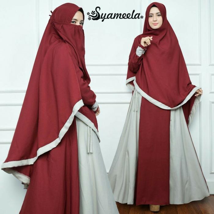 GAMIS SET CADAR SOFIA SYARI DUSTY. GAMIS JUMBO SIZE XL