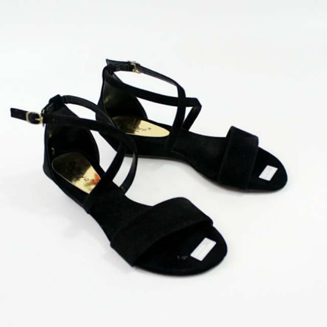 Dalleya Sepatu Sandal Casual Wanita Wedges Tali Silang CRAIN Januari 2019 - 2 Dalleya sepatu sandal casual wanita Wedges tali silang CRAIN - 2