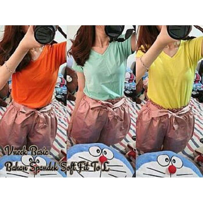 Baju Kasual / Atasan Polos Wanita V Neck / Atasan Polos Wanita / Atasan Vneck Wanita
