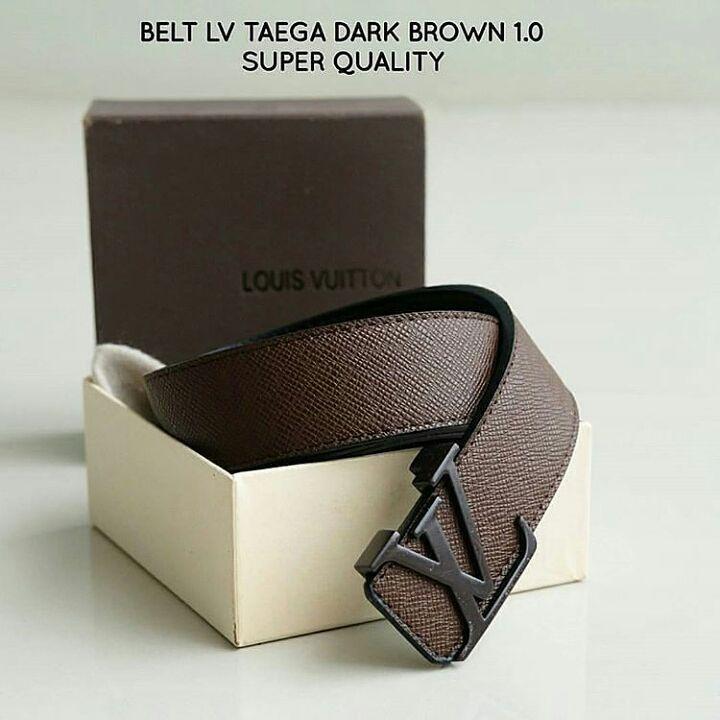ikat pinggang LV Taega Dark Brown 1.0 Logo Brown