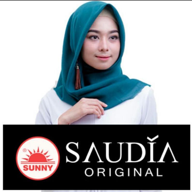Hijab Segi Empat Saudia By Sunny Original Motif Polos ( BUKAN YANG KW )
