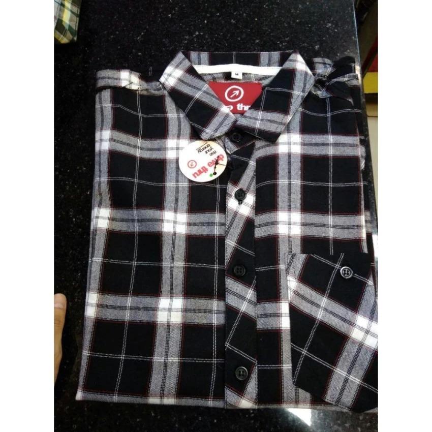 Kemeja Flanel Pria Lengan Panjang / Kemeja Flannel Cowok Kerja Kantoran / Baju Distro Formal Kotak Exclusive toko cedar olshop