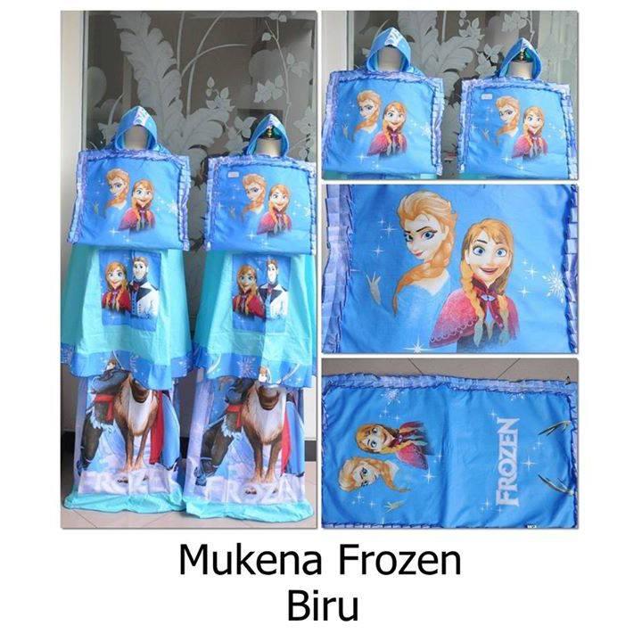 Mukena Frozen Biru Sajadah