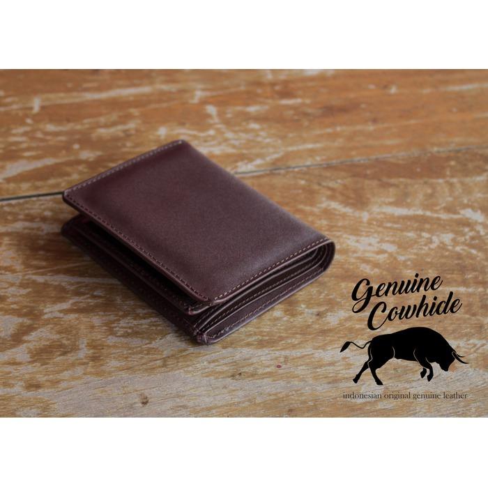 Dompet Kulit pria asli garut dompet kulit dompet pria lipat buku coklat - 100% Kulit Asli - Dompet Pria