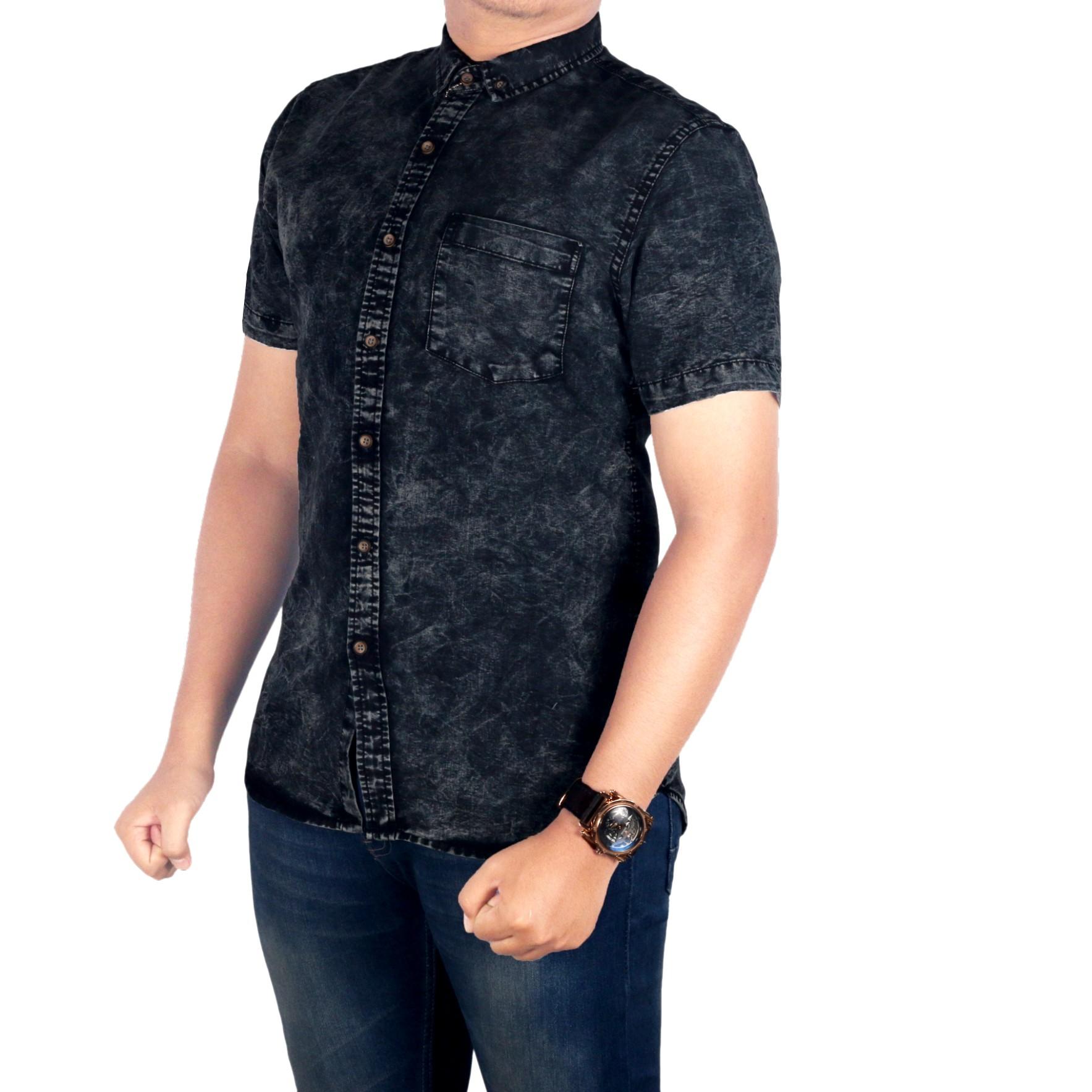 Dgm_Fashion1 Kemeja Pria Jeans Hitam Lengan Pendek /Kemeja Polos/Kemeja Batik/Kemeja Casual/Kemeja Men/Kemeja Oxford/Kemeja Distro/Kemeja Jeans/Kemeja Denim/Kemeja Bunga/Kemeja Pantai/Kemeja Flanel/Kemeja Pendek/Kemeja Songket/Kemeja Formal TM 5549 5382