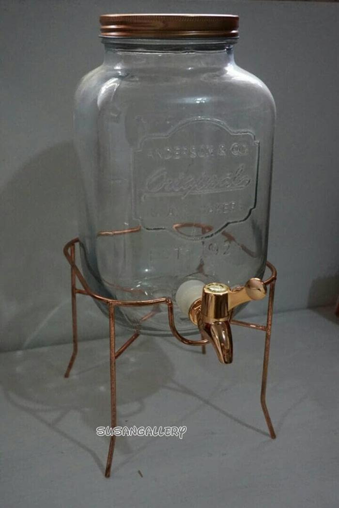 Glass Dispenser Dispenser Toples Kaca Kran Ukuran 4000ml 
