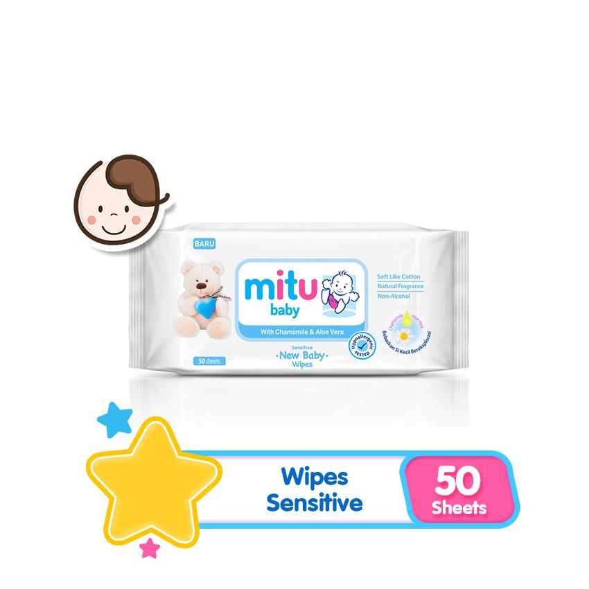 Mitu Baby Wipes Sensitive 50S
