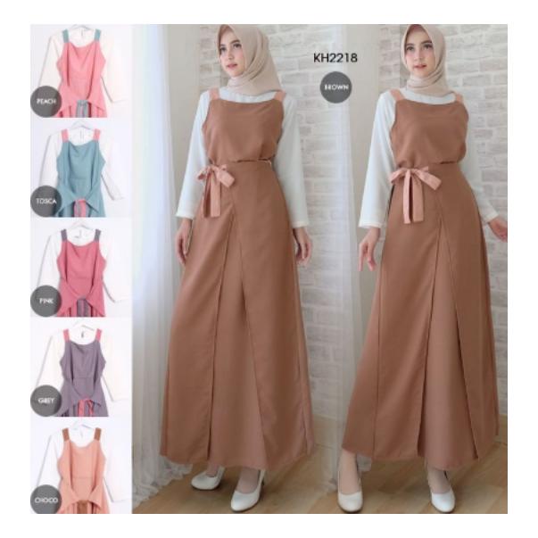 OVERALL CANTIK SET LAIQA FIT TO L BAJU MUSLIM GAMIS MAXI DRESS WANITA
