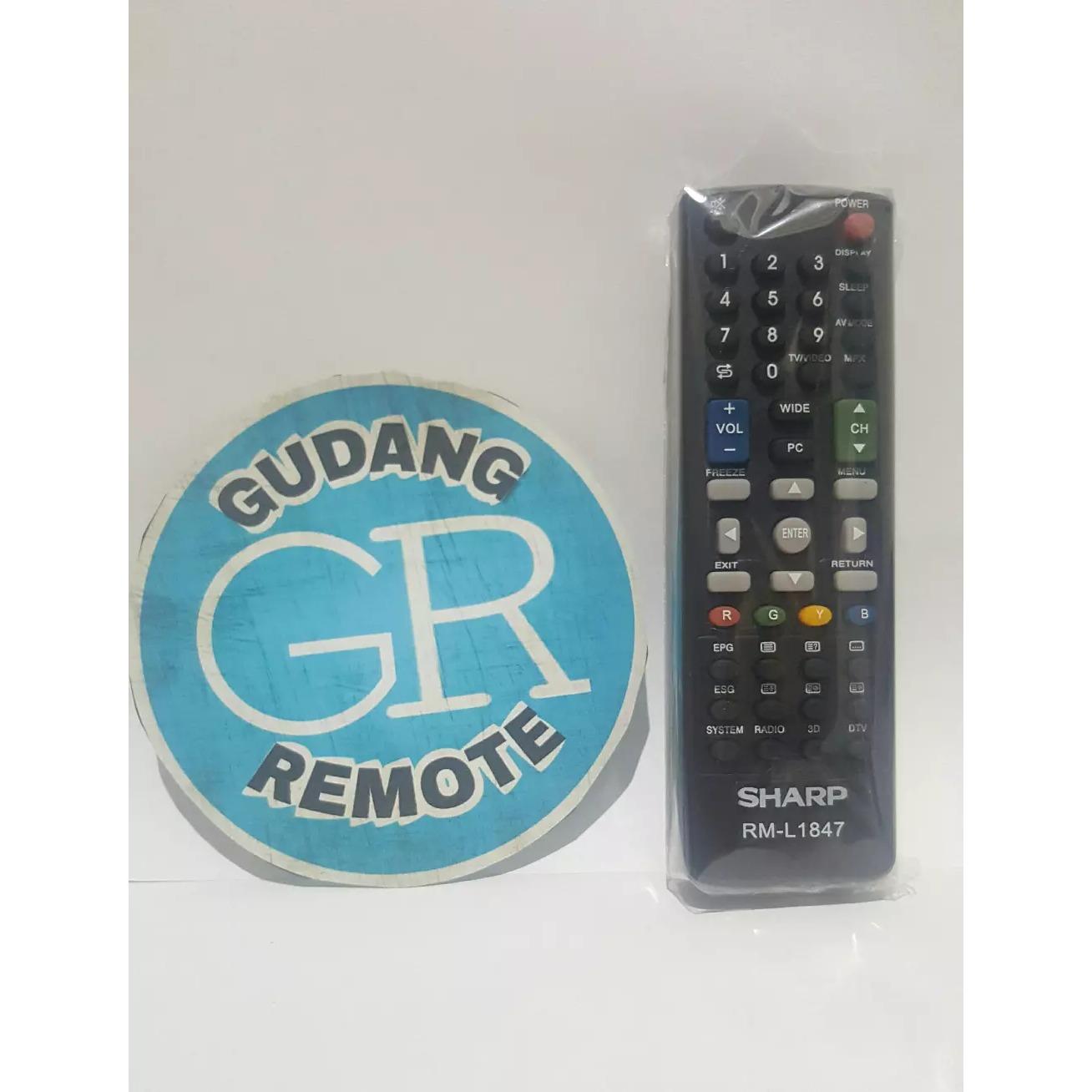 TERLARIS Remote TV Sharp LED/LCD Pendek TOKO RISBAS