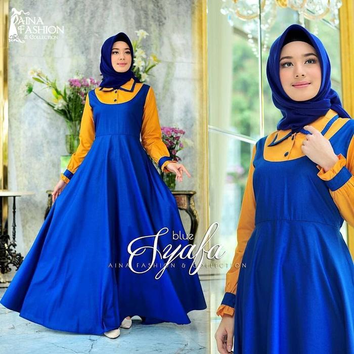 Baju Muslim Modern SYAFA DRESS Bahan BALOTELI GAMIS WANITA TERBARU 2020 Modern Remaja Gamis Wanita Murah Gamis Wanita Jumbo