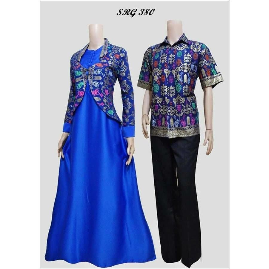 Baju Gamis Bolero Cuople Batik Prada Elegan 380