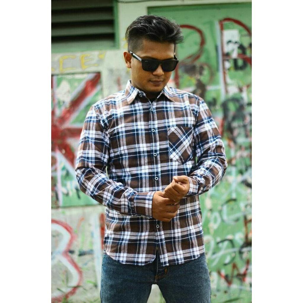 Kemeja Flanel Pria Murah-Vans - 6Xqhut