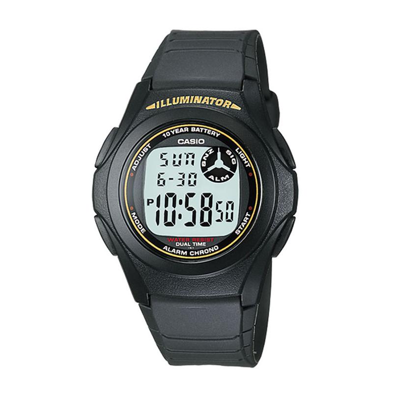 CASIO ORIGINAL Standard F-200W-9A - Jam Tanga Pria - Hitam - Strap