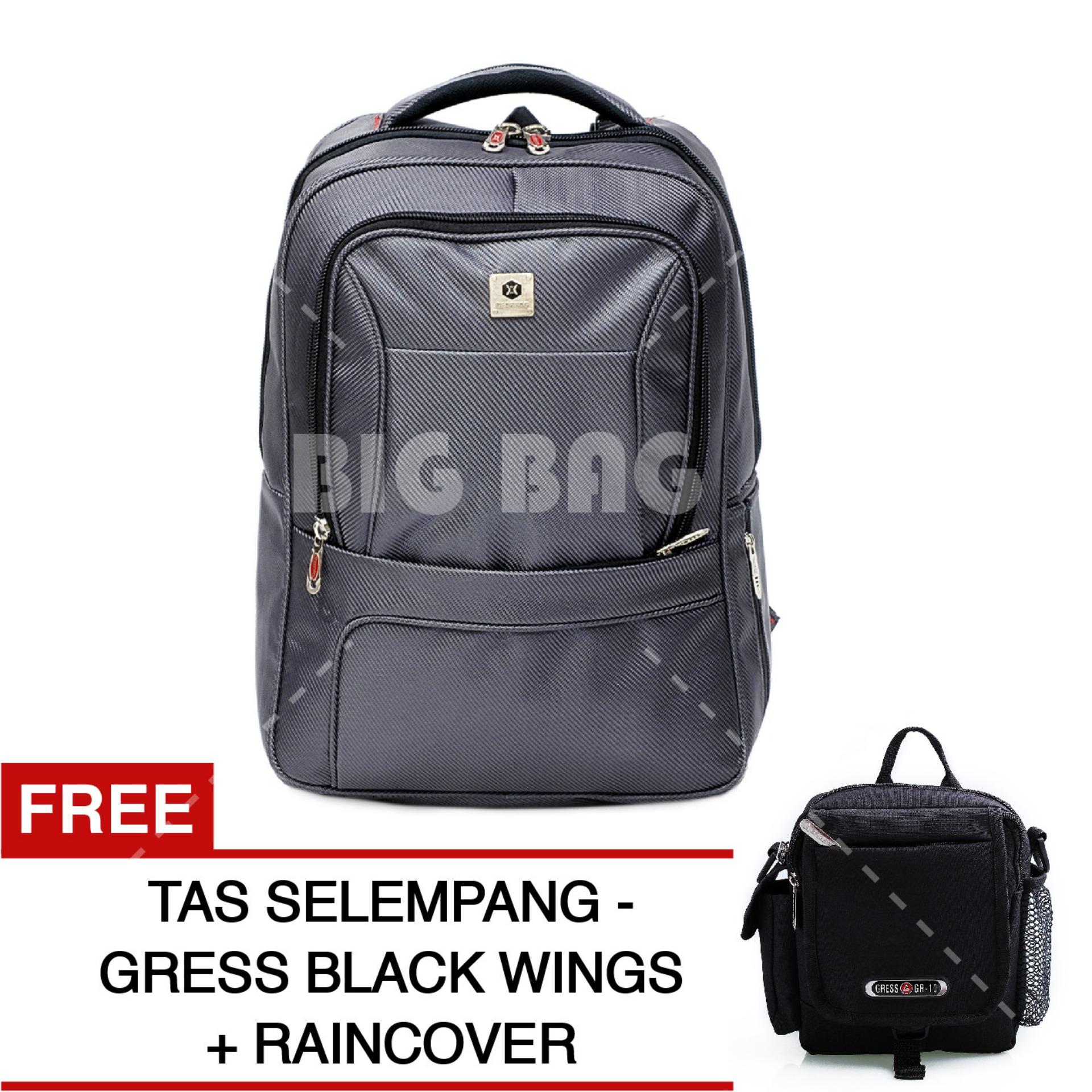 Tas Ransel Gear Bag - Silver Swarms Edition Tas Laptop Backpack + FREE Tas Selempang Gress Black Wings Tas Pria Tas Kerja Tas Messenger Tas Slempang Tas Fashion Pria