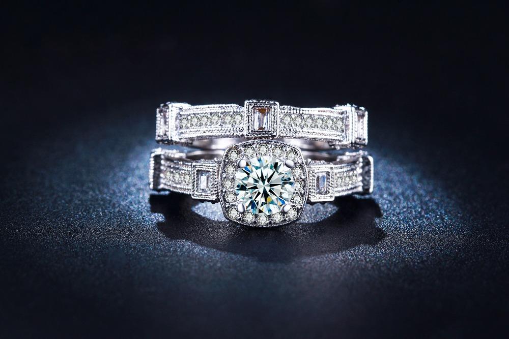 Diskon Promo Perhiasan Aksesoris Cincin Berlian Lapis Emas Putih Perhiasan Kalung Gelang BR077 Murah
