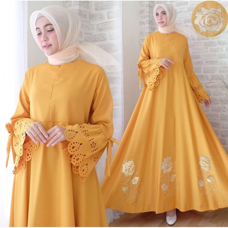Lolypolyy Gamis Syari KaylaNew Colour - Baju Muslim / Fashion Wanita / Baju wanita / Baju Gamis / Busui / Gaun / Baloteli / XL / Jumbo / Syari