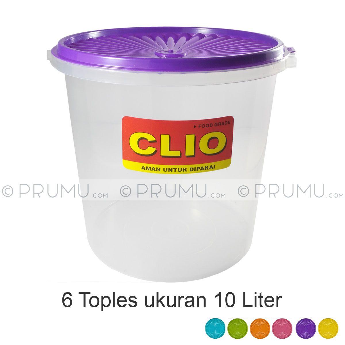 6 Toples Plastik 10 Liter | Tempat Kerupuk | Sealware | Food container