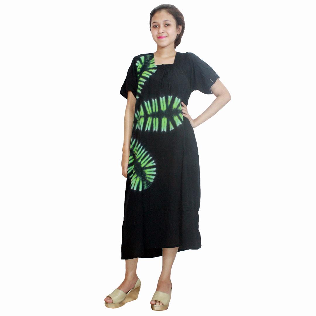 Daster Batik, Daster Lengan Pendek, Baju Tidur, Piyama, Leher Kerut (DPT001-22) Batik Alhadi