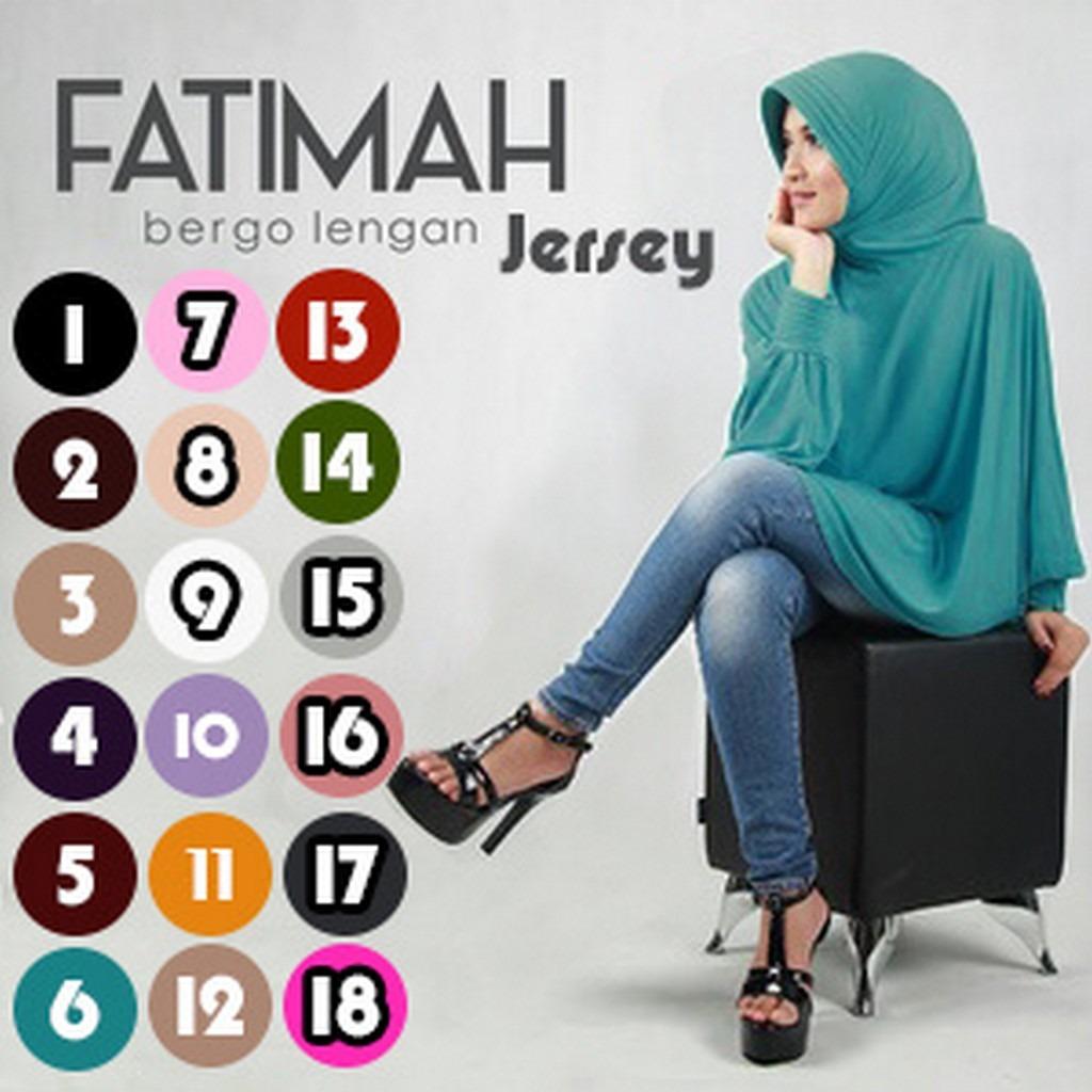 Hijab/Jilbab Fatimah Bergo Lengan Jersey PROMO TERLARIS!!!