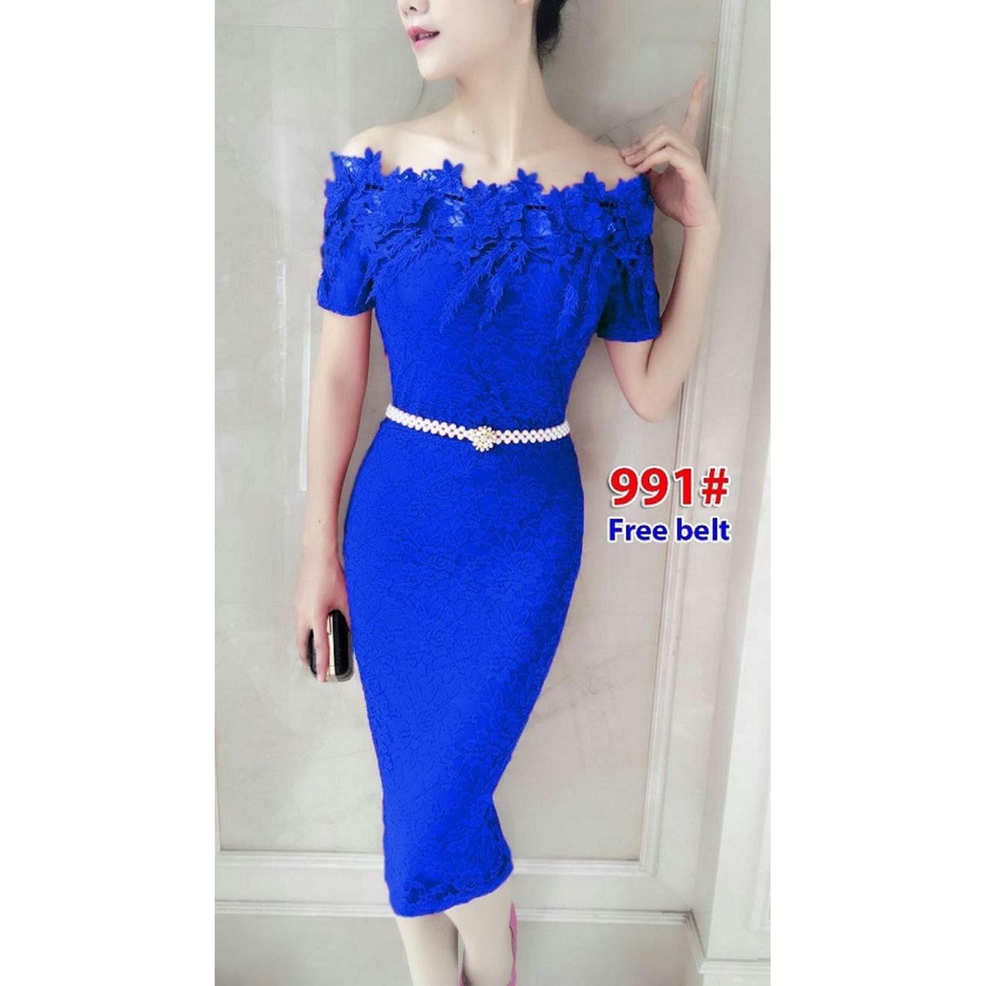 GSD -Baju Wanita /Gaun Pesta /Baju Pesta /Minidress /Dress Brukat /Dress Import 991