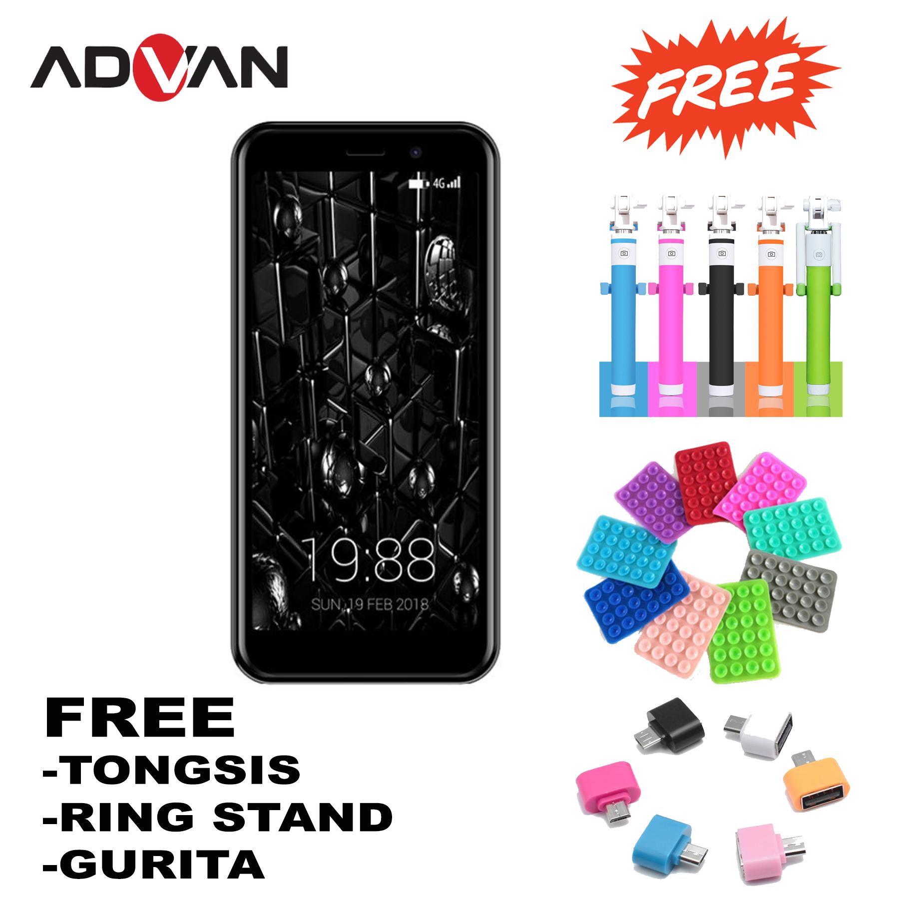 Advan Vandroid S5E Full View Smartphone - Hitam [8GB/ 1GB/ 4G] - Free Accesories