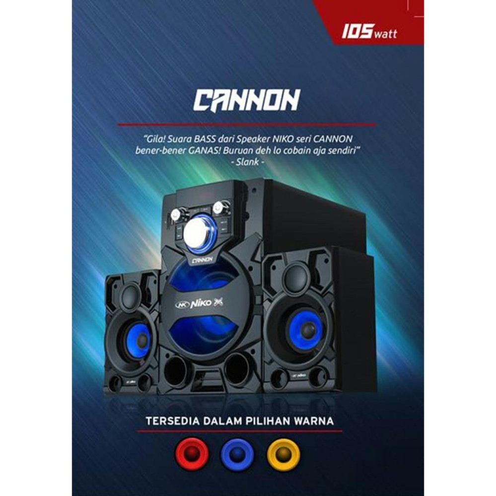 Speaker Aktif Niko Canon Boom Bass Technology