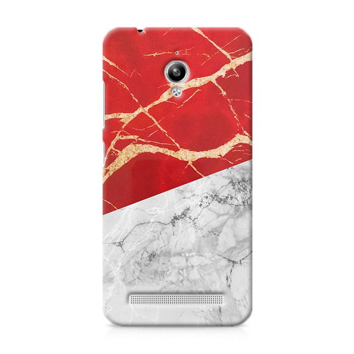 Premium Case Indonesia Red White Marble Flag Asus Zenfone Go Hard Case Cover