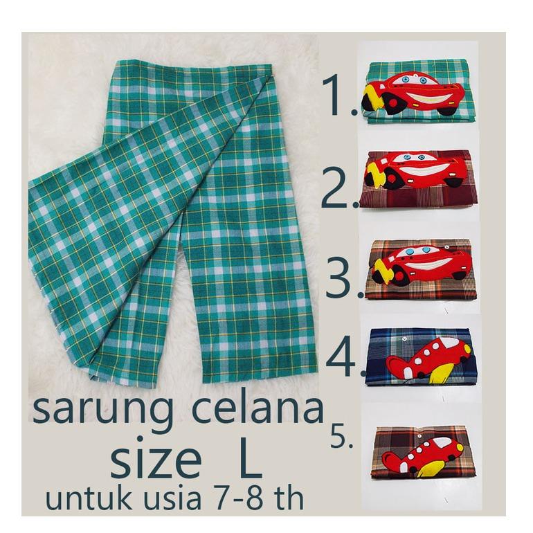 Sarung Instan Anak Karakter cars size L Umur 7-8 th