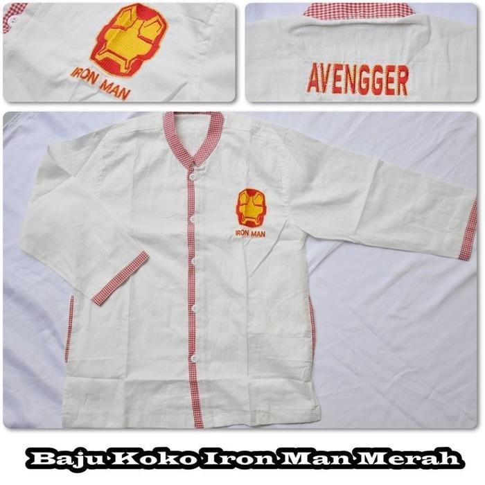 Baju Koko Iron Man Merah (Size L)