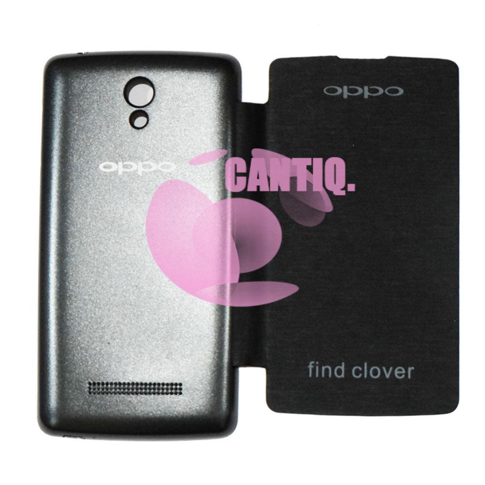 Produk Cantiq Oppo Find Clover R815 Flip Cover Kulit Hardcase / Leather Cover / Sarung Handphone