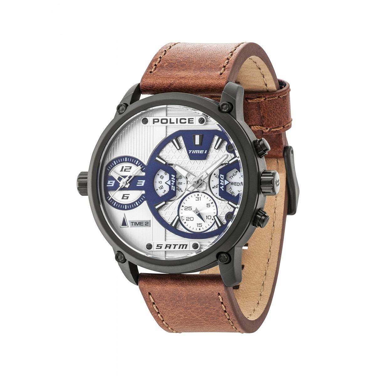 Police Taipan PL14833 - Jam Tangan Pria - Dual Time - Original