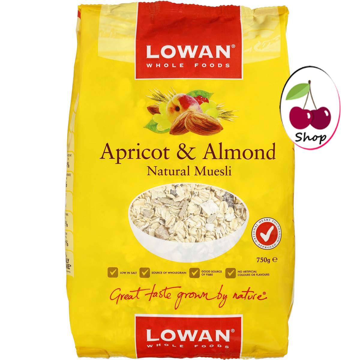 Cherry Shop _ Lowan Apricot & Almond Natural Muesli Oats 500 gr made in Swiss -