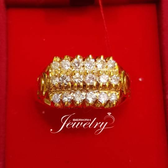 NEW PROMO TERMURAH Cincin Berlian Natural Diamond Ring Emas Kuning