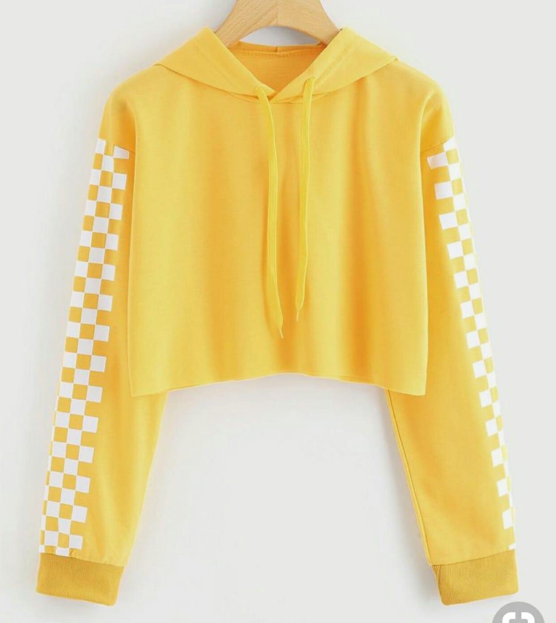 RICARDOF Sweater Crop Wanita Lengan Panjang - Catur