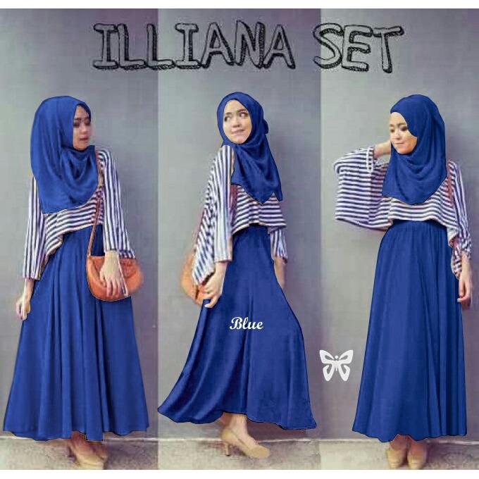 J&C Setelan Muslim Iliana / Dress Maxi / Maxi Muslim / Setelan Maxi Dress / Dress Muslim / Setelan Busana Muslim / Setelan Baju Muslim / Baju Gamis Wanita / Setelan Muslim / Hijab Fashion / Hijab Style