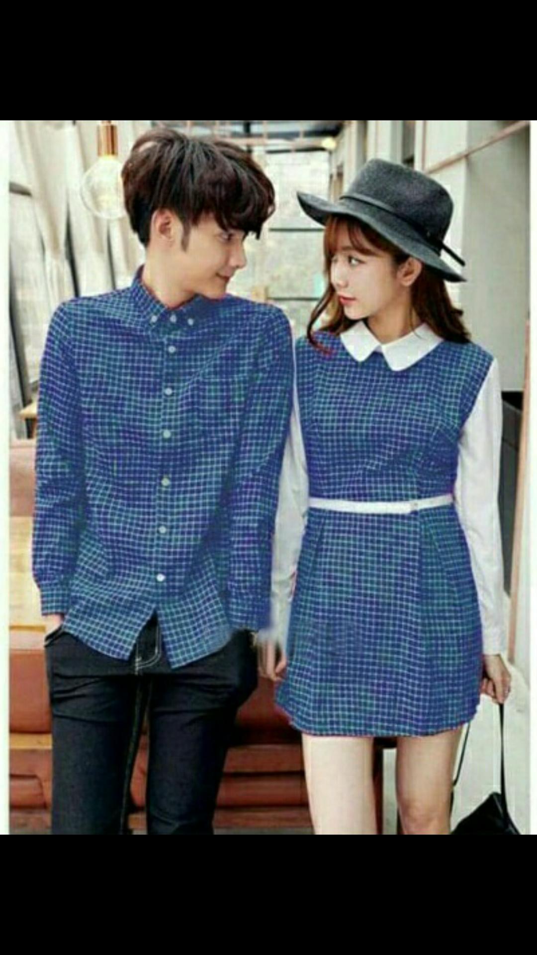 Kedai_baju Kemeja Couple / Kemeja Pasangan Kotak CP Yuka - LZ