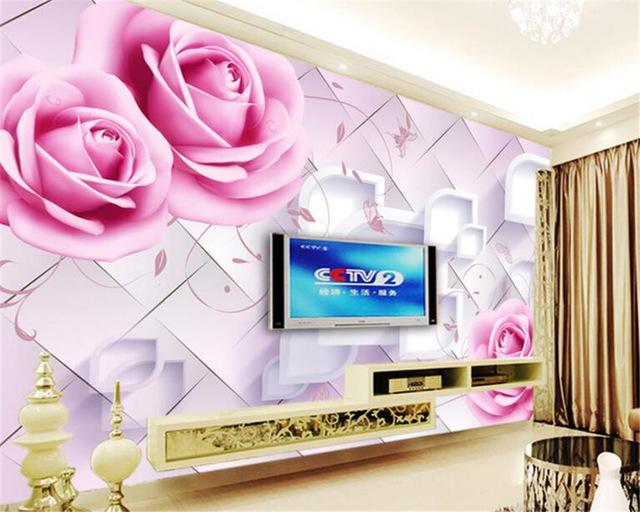 wallpaper sticker dinding 3D BUNGA KOTAK PERSEGI