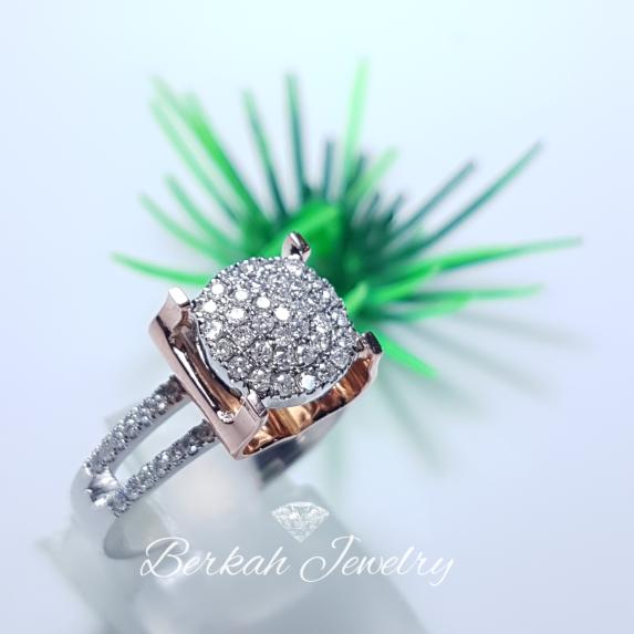NEW PROMO Cincin Emas 5,08 Gram Berlian Eropa 0,30 Carat Natural Diamond