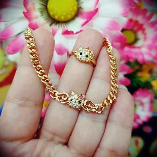 gelang cincin anak xuping kitty gold