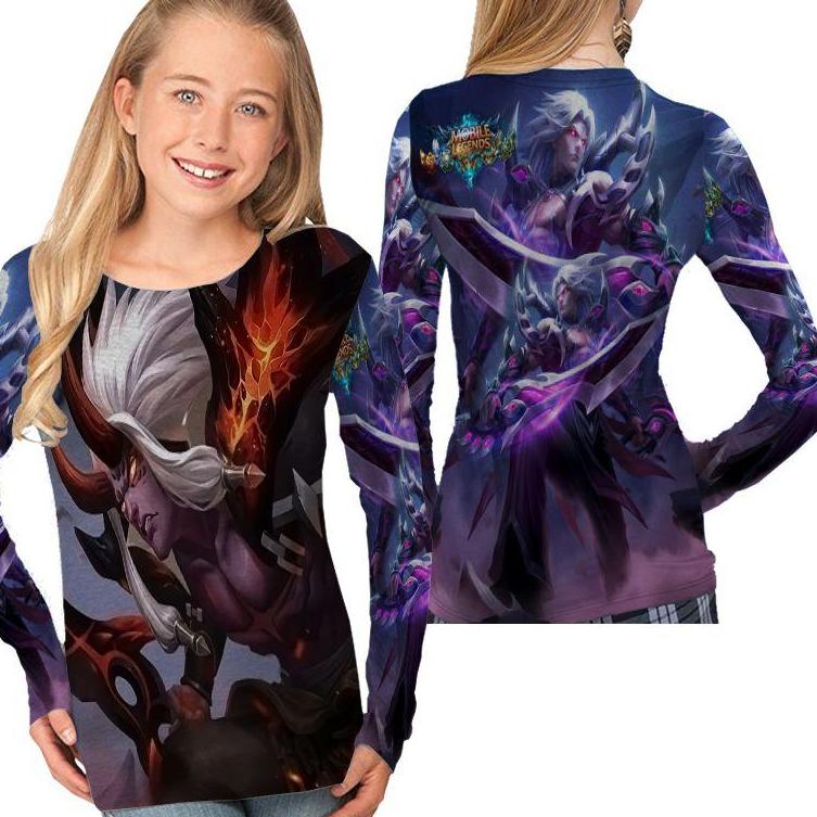 Kaos T-Shirts Lengan Panjang Fullprint Custom Mobile Legend Hero Matris Januari 2019 - 2 Kaos T-Shirts Lengan panjang Fullprint Custom Mobile legend Hero Matris - 2