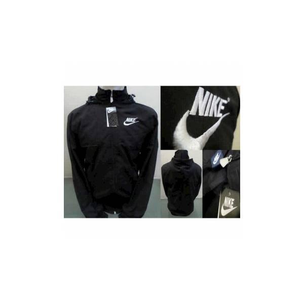 JAKET PARASUT / RUNNING / WINDRUNNER NIKE HITAM (Dalam Puring)