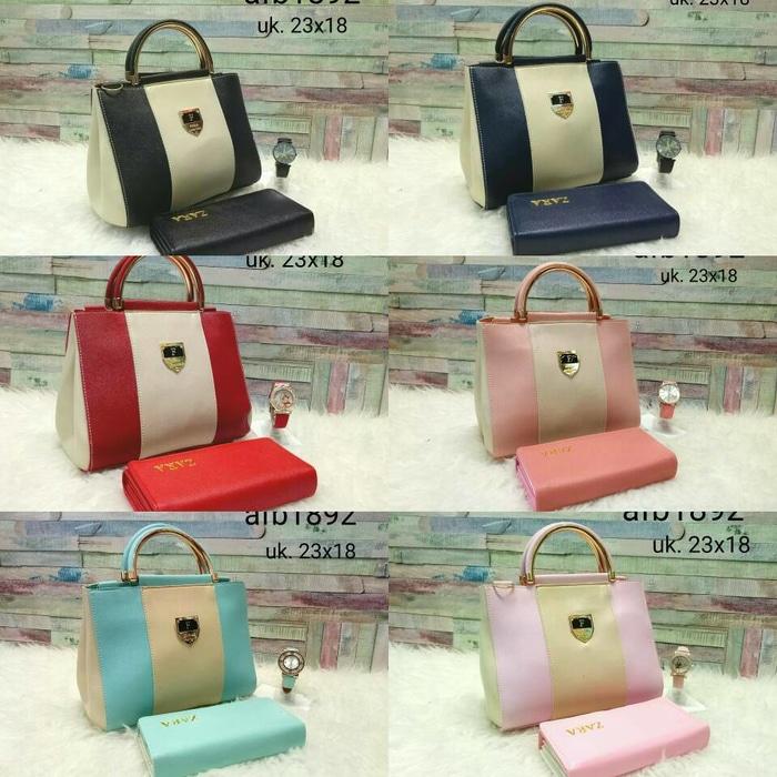 Tas Hand Bag Branded Wanita Cantik Berkelas tas paketan 3in1 / tas set / tas lokal furla