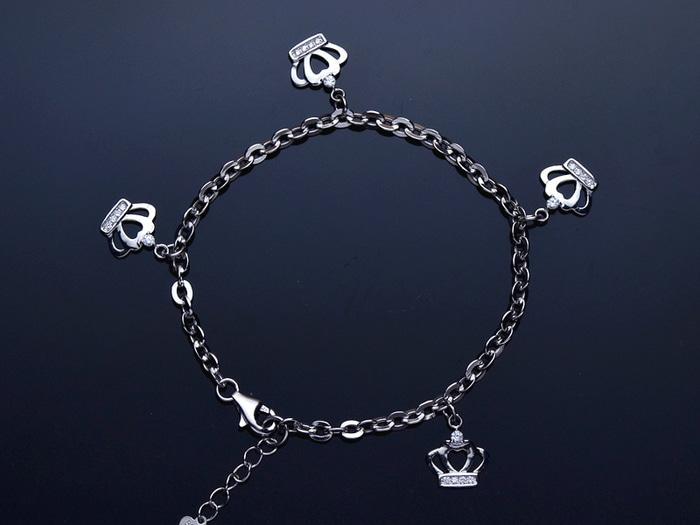 Gelang Perak EMAS PUTIH ASLI KOREA - WBR 014 (Garansi 6 Bulan)