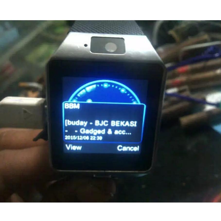 Smartwatch With Camera And Video / Jam Tangan Hp / Jam Ber Kamera / Jam Bisa Telp (Hitam)